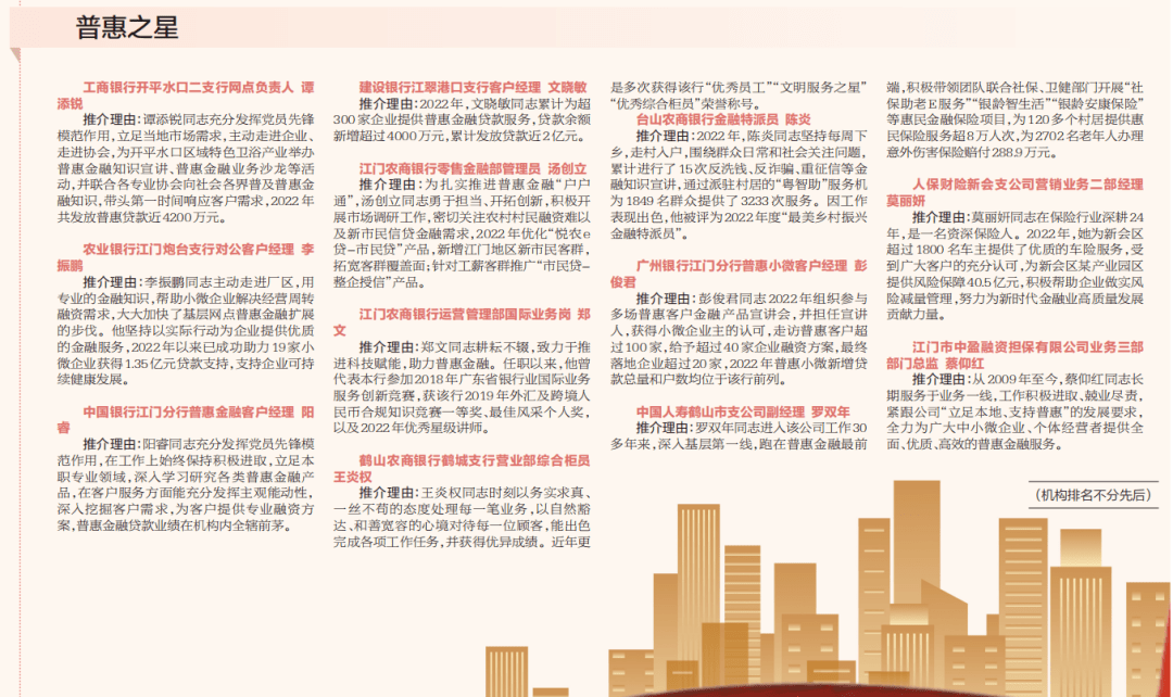 2022年度江门普惠金融奖推介活动<strong></p>
<p>金融机构有哪些</strong>,哪些金融机构高管有望获评“领军人物”?