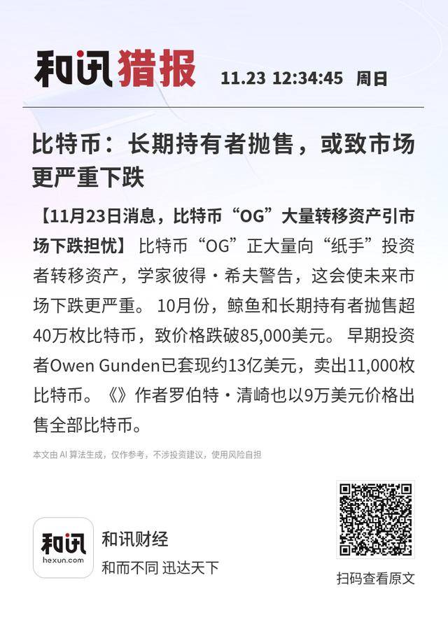 比特币:长期持有者抛售<strong></p>
<p>隆基绿能股票</strong>,或致市场更严重下跌