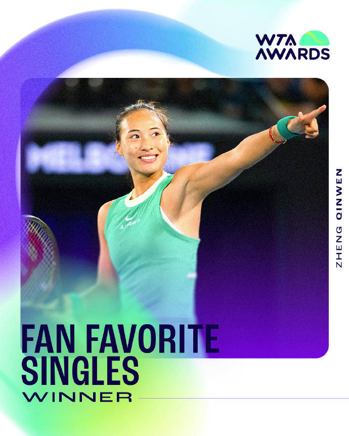 蝉联人气女王<strong></p>
<p>拓维信息股票</strong>!郑钦文再次当选WTA最受欢迎单打球员